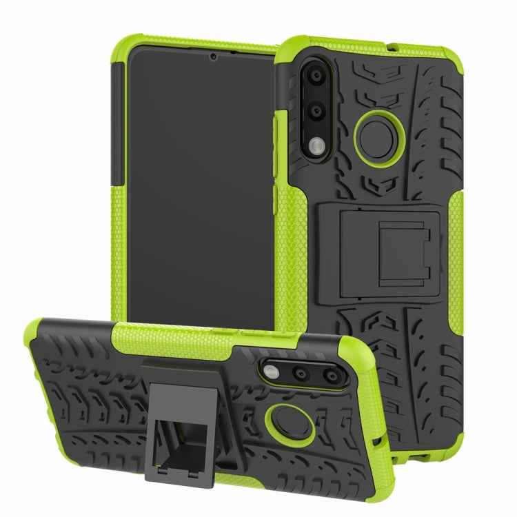 Tire Texture TPU+PC Shockproof Phone Case for Huawei P30 Lite / Nova 4e, with Holder