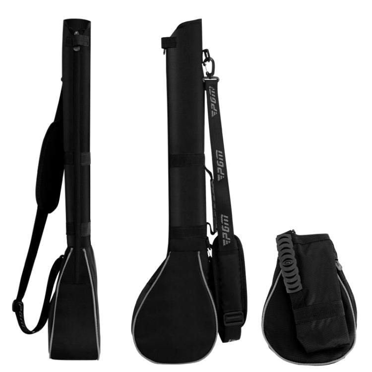 PGM Golf Foldable Portable Nylon Ball Bag(Black Silver), PGM Black Silver, PGM Black Red