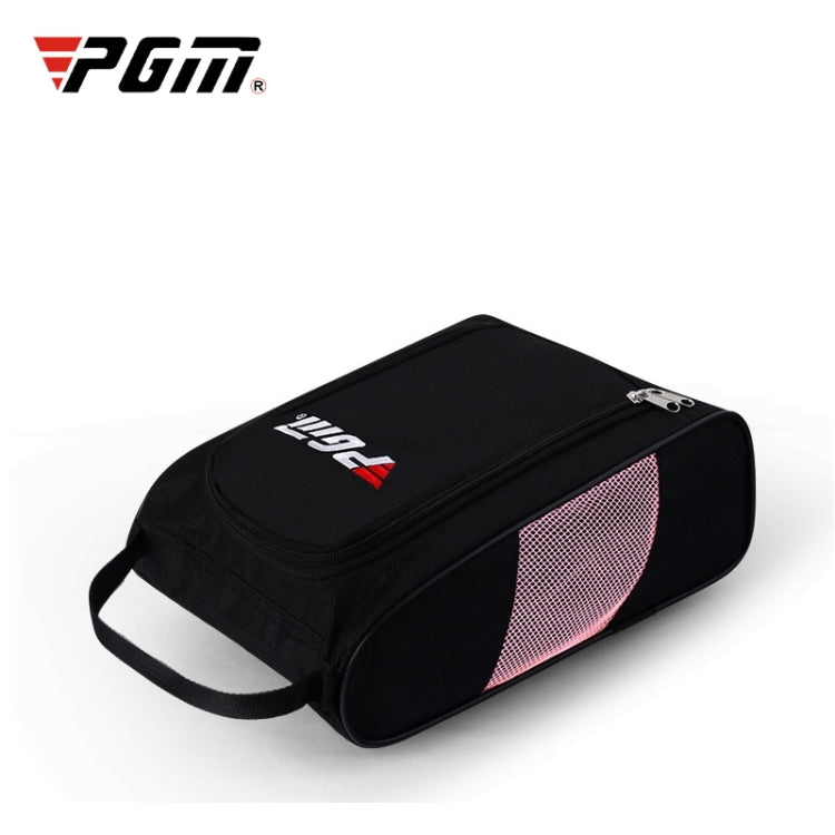 PGM Golf Convenient and Breathable Wear-resistant Nylon Shoe Bag, XB001 Black, XB001 Black Red, XB001 Black Blue, XB001 Black Pink
