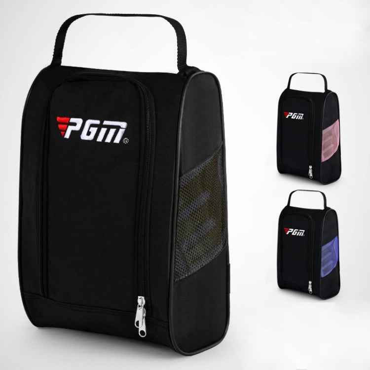 PGM Golf Convenient and Breathable Wear-resistant Nylon Shoe Bag, XB001 Black, XB001 Black Red, XB001 Black Blue, XB001 Black Pink
