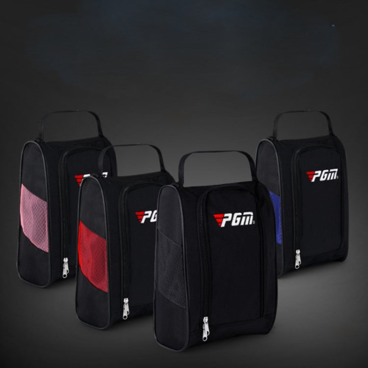 PGM Golf Convenient and Breathable Wear-resistant Nylon Shoe Bag, XB001 Black, XB001 Black Red, XB001 Black Blue, XB001 Black Pink