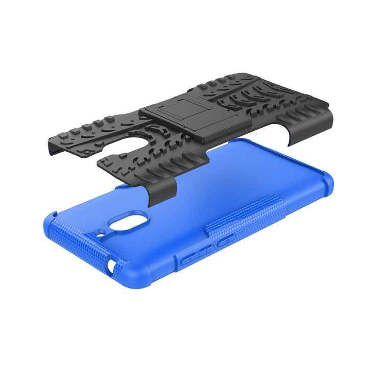 Tire Texture TPU+PC Shockproof Phone Case for Nokia 2.1, with Holder