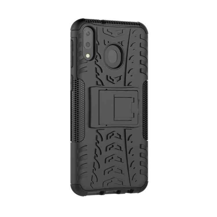 Tire Texture TPU+PC Shockproof Case for Galaxy M20, with Holder