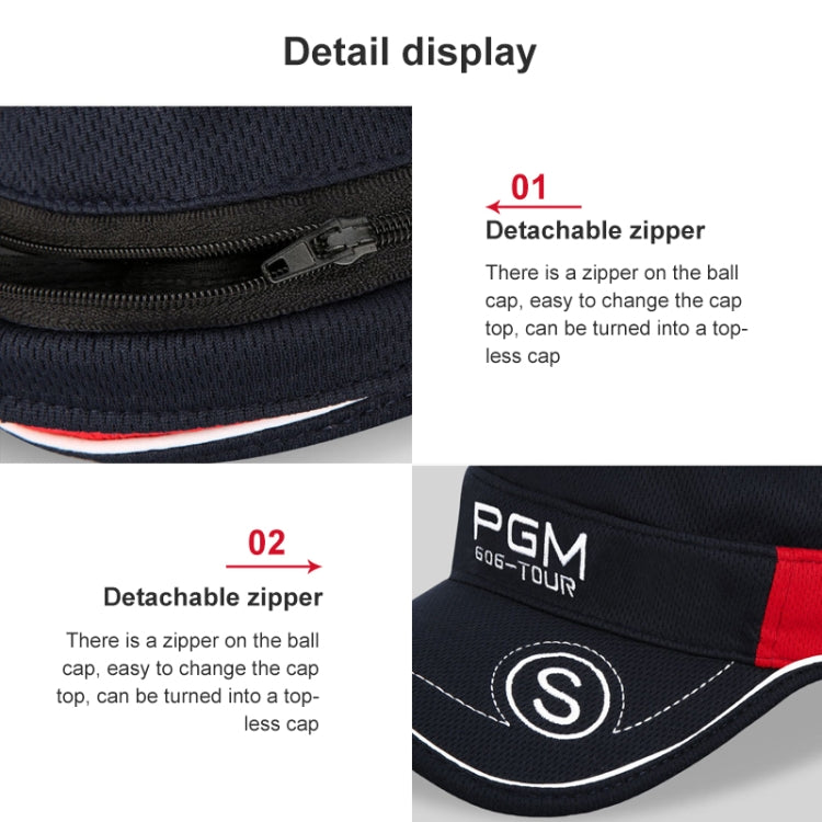 PGM Golf Men and Women Sunscreen Breathable Multi-function Hat(Navy Blue), MZ011 Navy Blue