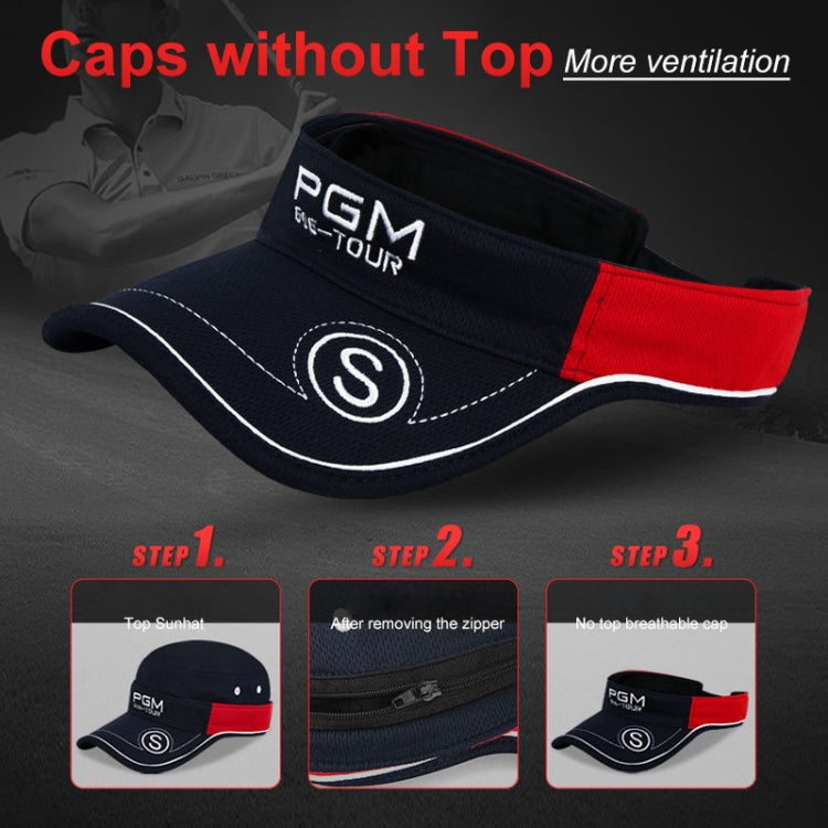 PGM Golf Men and Women Sunscreen Breathable Multi-function Hat(Navy Blue), MZ011 Navy Blue