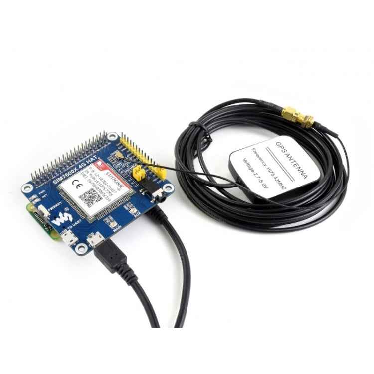 Waveshare 4G / 3G / 2G / GSM / GPRS / GNSS HAT for Raspberry Pi, LTE CAT4, for Southeast Asia, West Asia, Europe, Africa