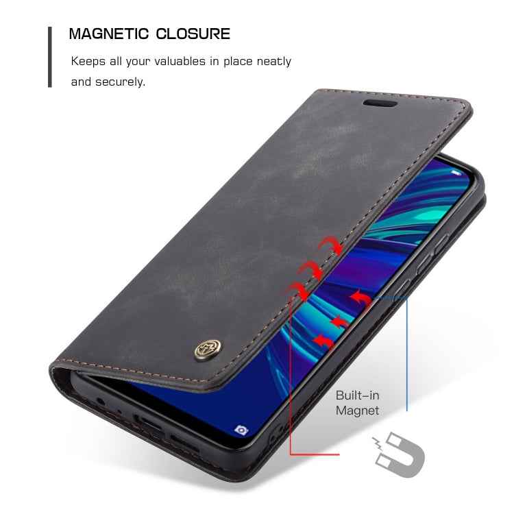 CaseMe Multifunctional Retro Frosted Horizontal Flip Leather Case for Huawei P Smart 2019 / Honor 10 Lite, with Card Slots & Holder & Wallet