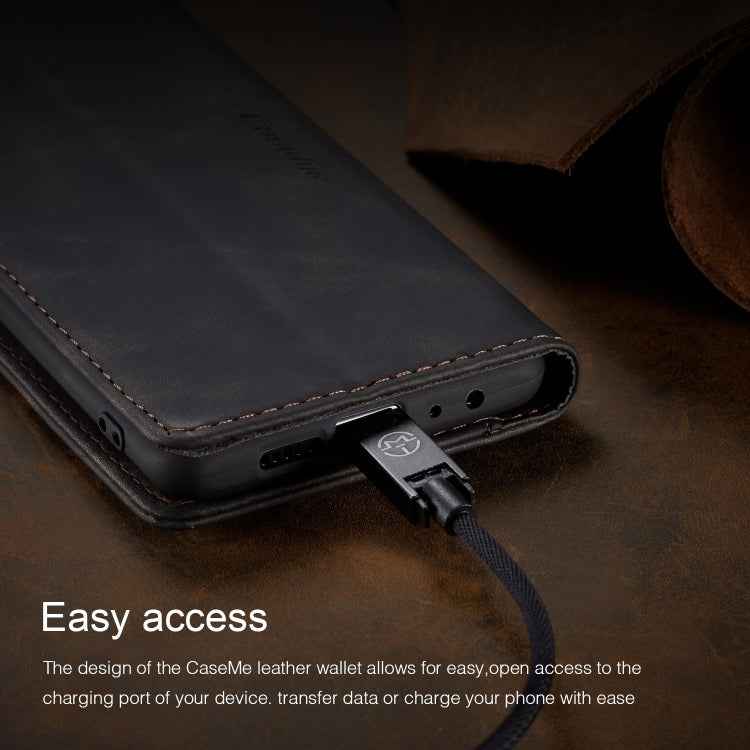 CaseMe Multifunctional Retro Frosted Horizontal Flip Leather Case for Huawei P Smart / Enjoy 7S / Honor 9 Lite, with Card Slots & Holder & Wallet