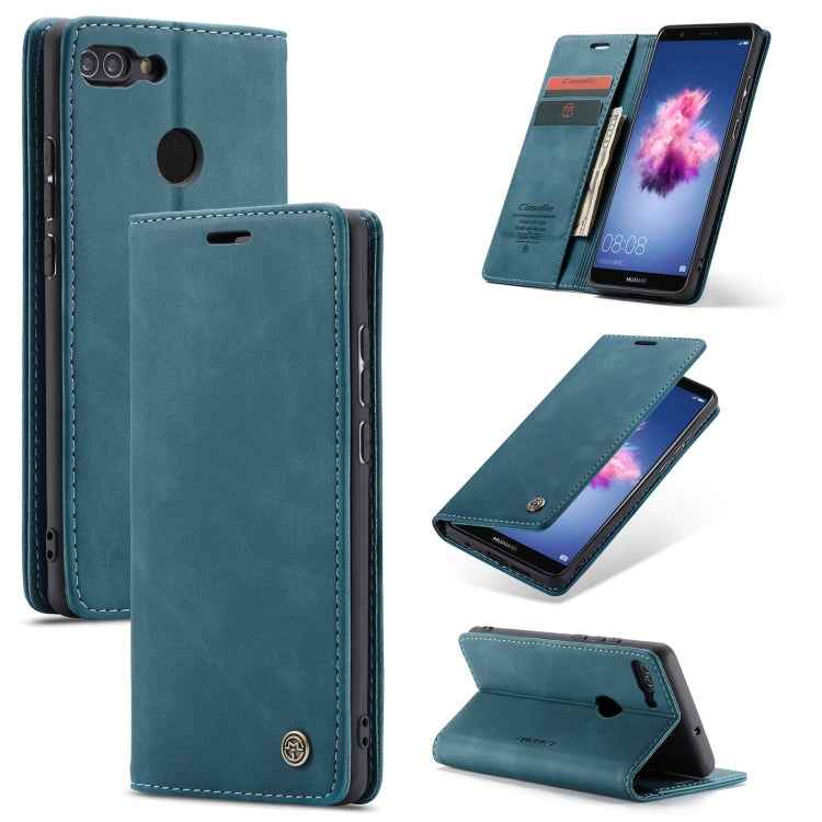 CaseMe Multifunctional Retro Frosted Horizontal Flip Leather Case for Huawei P Smart / Enjoy 7S / Honor 9 Lite, with Card Slots & Holder & Wallet