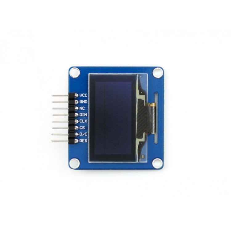 Waveshare 1.3 inch 128*64 OLED(A), SPI/I2C interfaces, Curved Horizontal Pinheader