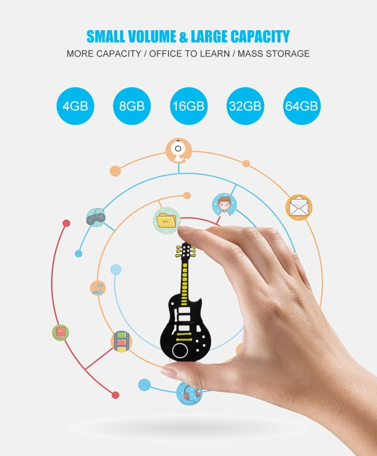 MicroDrive 64GB USB 2.0 Guitar U Disk, 64GB