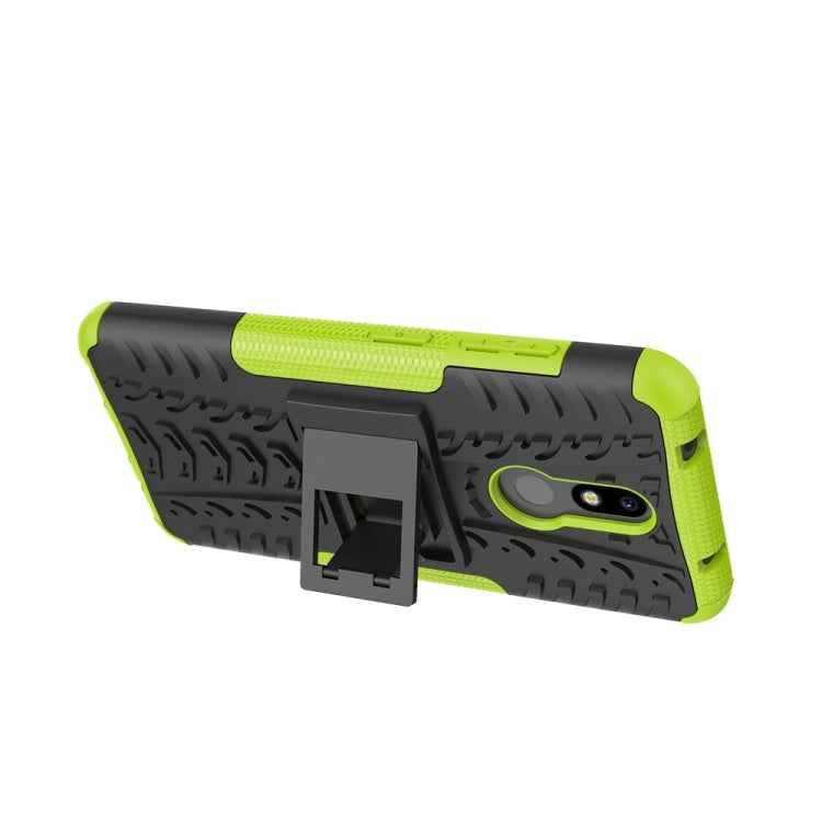 Tire Texture TPU+PC Shockproof Case for Nokia 3.2, with Holder