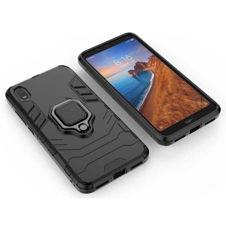 PC +TPU Shockproof Protective Case for Xiaomi Redmi 7A, with Magnetic Ring Holder