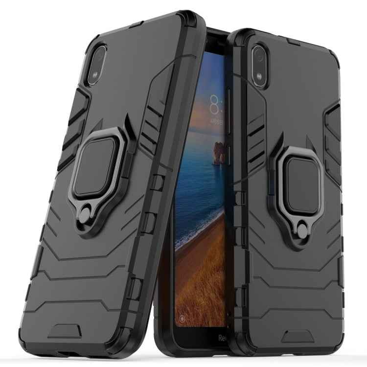 PC +TPU Shockproof Protective Case for Xiaomi Redmi 7A, with Magnetic Ring Holder