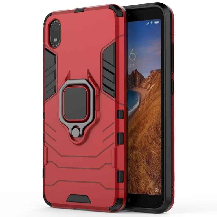 PC +TPU Shockproof Protective Case for Xiaomi Redmi 7A, with Magnetic Ring Holder