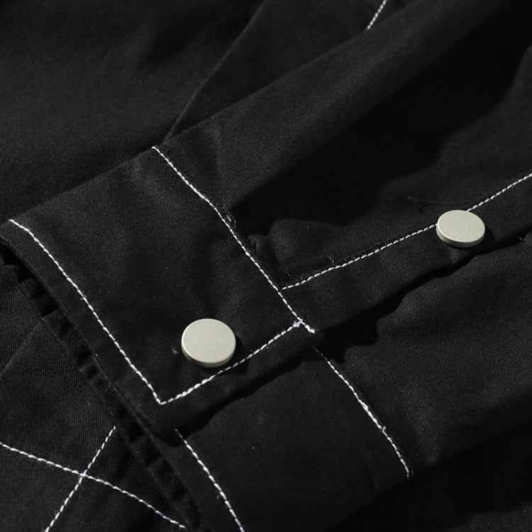 Leisure Art Port Wind Long Sleeve Shirt Jacket for Men