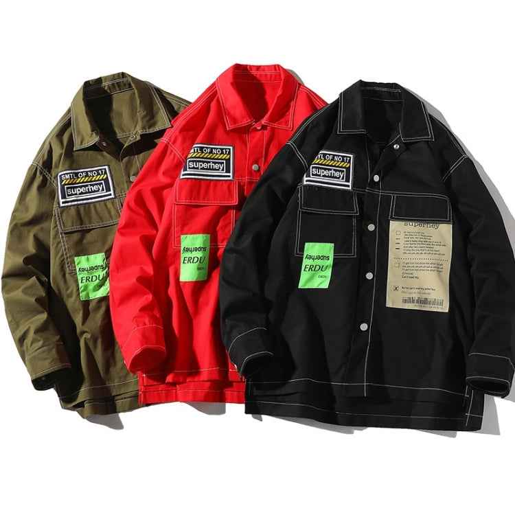 Leisure Art Port Wind Long Sleeve Shirt Jacket for Men