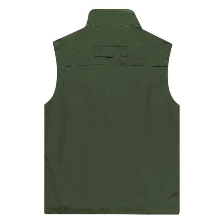 Men Sleeveless Stand Collar Loose Vest Multi-pockets Vest, M, L, XL, XXL, XXXL, XXXXL, 5XL, 6XL
