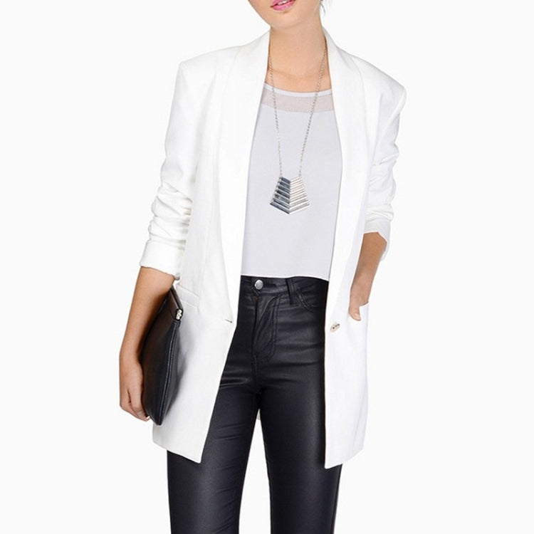 One Buckle Long-sleeved Suit (Color:Dark Blue Size:L), S, M, L, XL, XXL