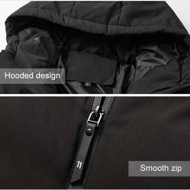 Men and Women Intelligent Constant Temperature USB Heating Hooded Cotton Clothing Warm Jacket