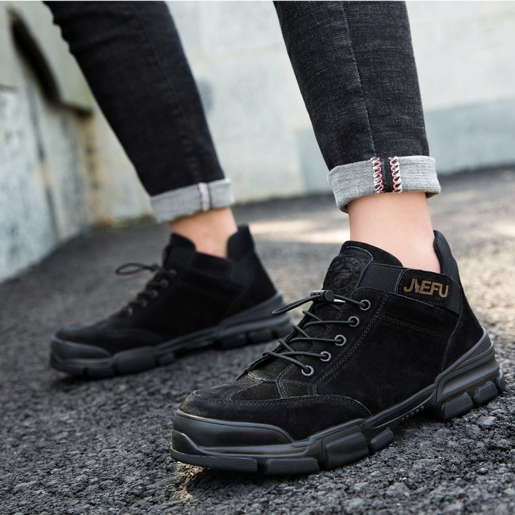 Jiefu Anti Smashing, Anti Piercing, Waterproof And Oil Resistant Electric Welding High Top Safety Shoes (Color:Sand Color Size:46), 36, 37, 38, 39, 40, 41, 42, 43, 44, 45, 46