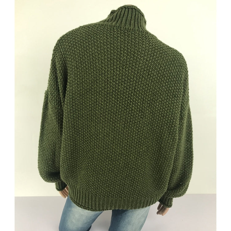 Fashion Thick Thread Turtleneck Knit Sweater, S, M, L, XL