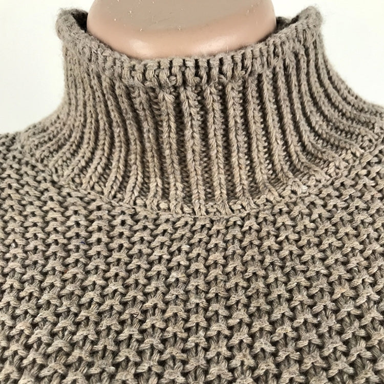 Fashion Thick Thread Turtleneck Knit Sweater, S, M, L, XL