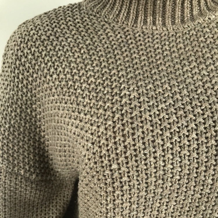 Fashion Thick Thread Turtleneck Knit Sweater, S, M, L, XL