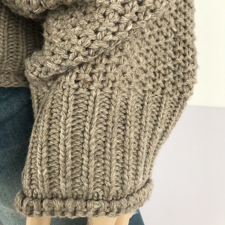 Fashion Thick Thread Turtleneck Knit Sweater, S, M, L, XL