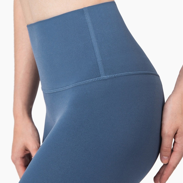 High Waist Anti Flanging Yoga Pants No Embarrassment One Piece Hip Lifting Peach Pants (Color:Ink Blue Size:XL), S, M, L, XL