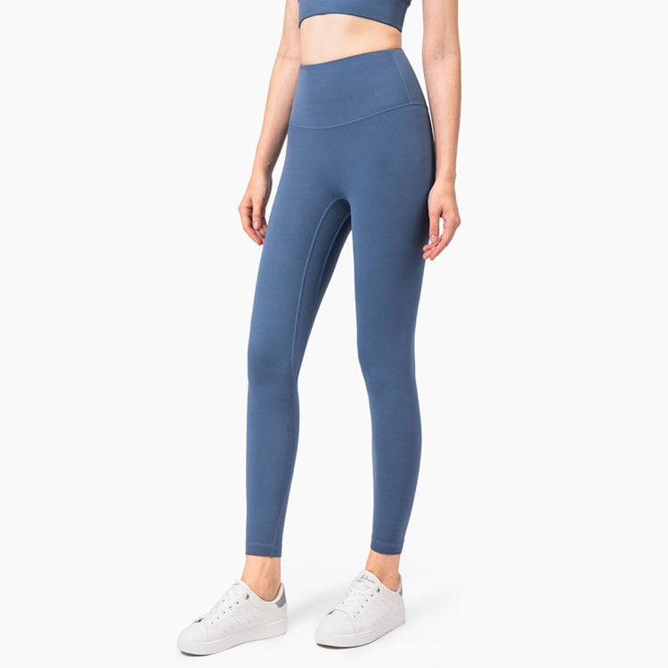 High Waist Anti Flanging Yoga Pants No Embarrassment One Piece Hip Lifting Peach Pants (Color:Ink Blue Size:XL), S, M, L, XL