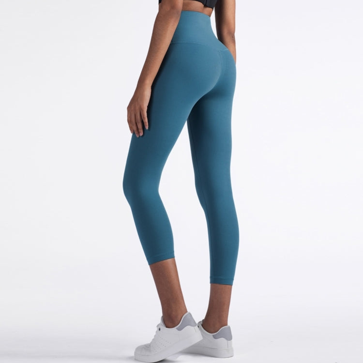 One Piece High Waist Tight Yoga Pants (Color:Petrol Blue Size:L), S, M, L, XL