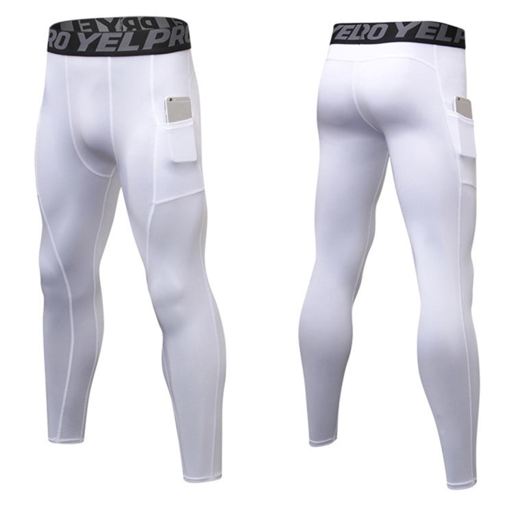 Running Training Sweat Wicking Stretch Tights With Pocket (Color:Red Size:S), S, M, L, XL, XXL