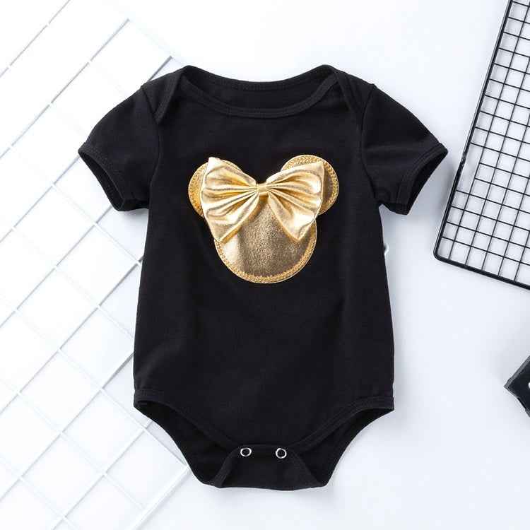 Baby High-quality Cotton Short-sleeved Jumpsuit
