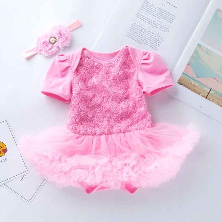 Compound Rose Dress Two-piece Baby Romper Tutu Skirt