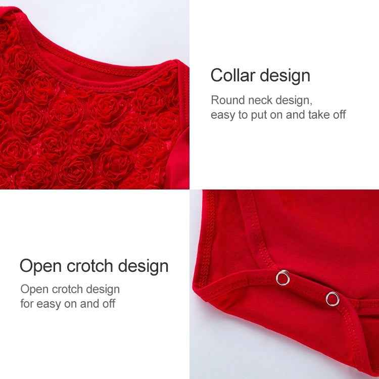 Compound Rose Dress Two-piece Baby Romper Tutu Skirt