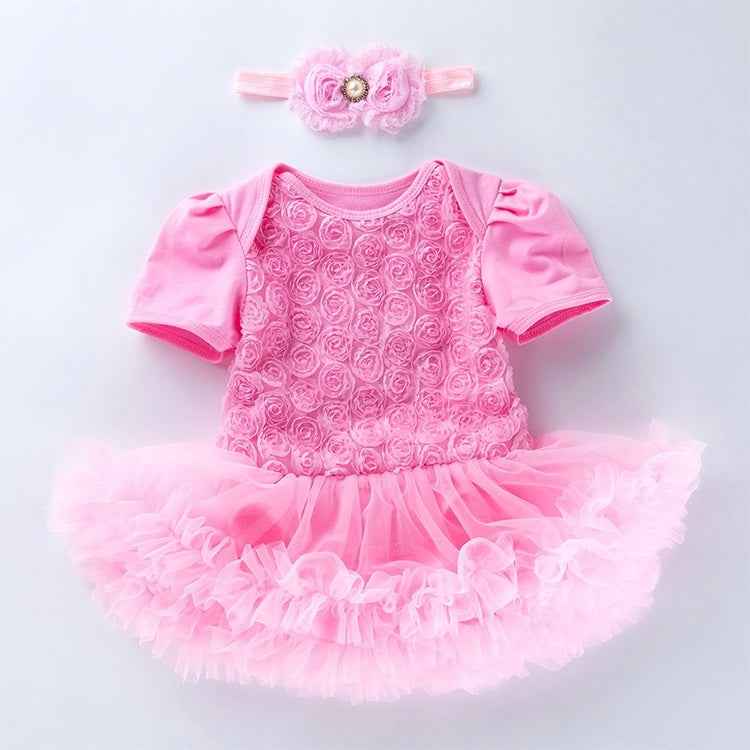 Compound Rose Dress Two-piece Baby Romper Tutu Skirt