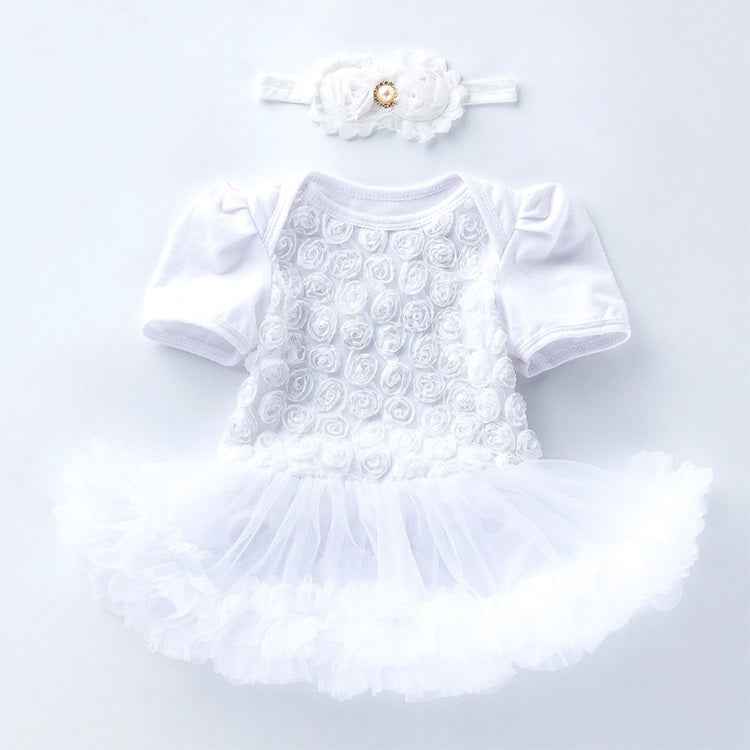 Compound Rose Dress Two-piece Baby Romper Tutu Skirt