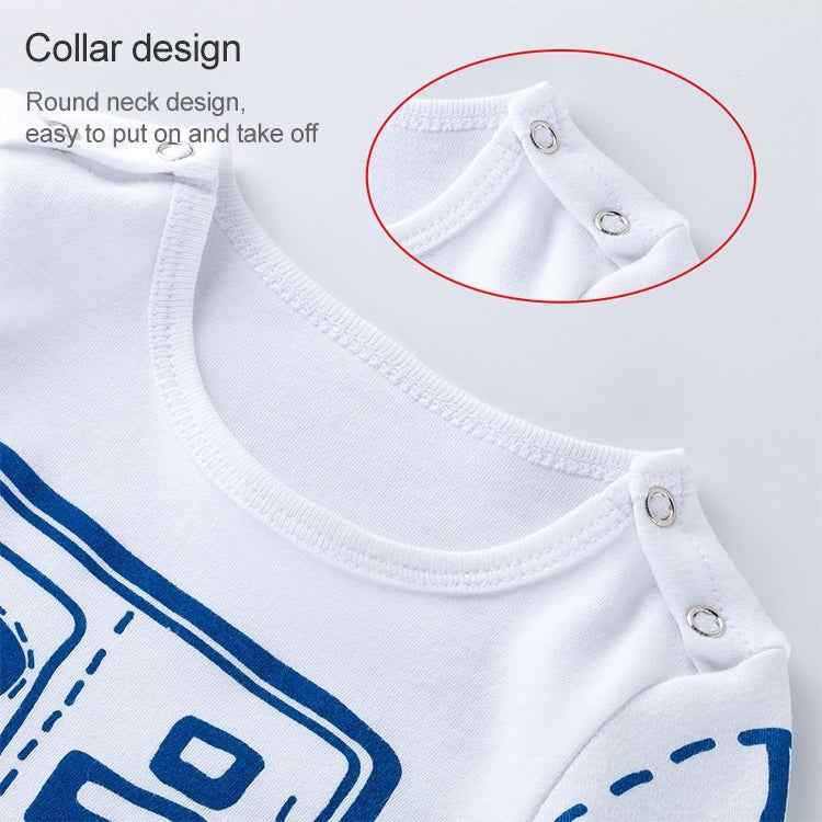 Baby Space Robot Long Sleeve Printed One-piece Suit