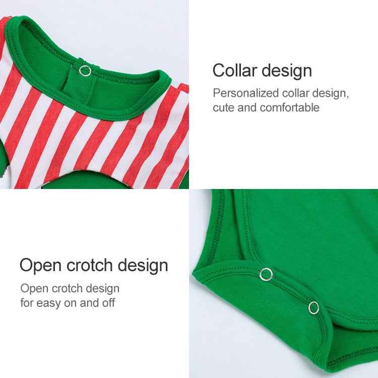 Christmas Baby Short-sleeved Three-piece Baby Romper Tutu Skirt