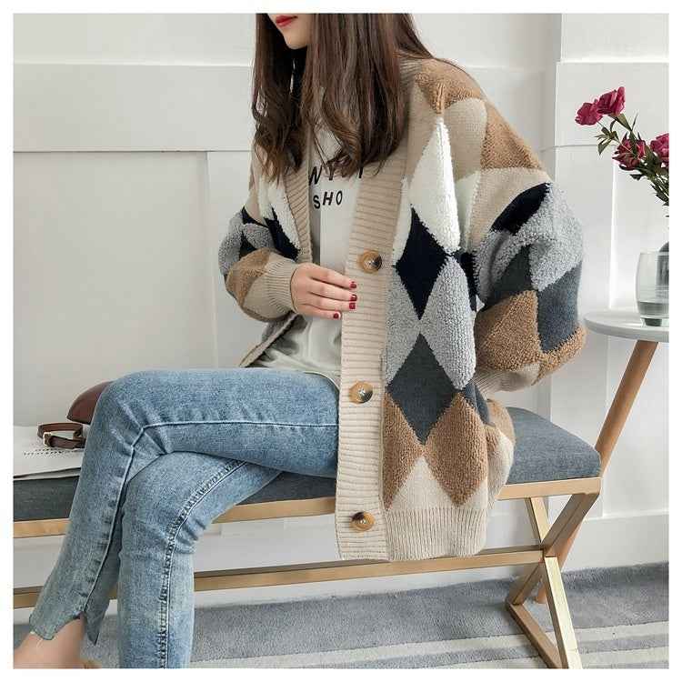 Loose And Lazy Knit Cardigan, Free Size