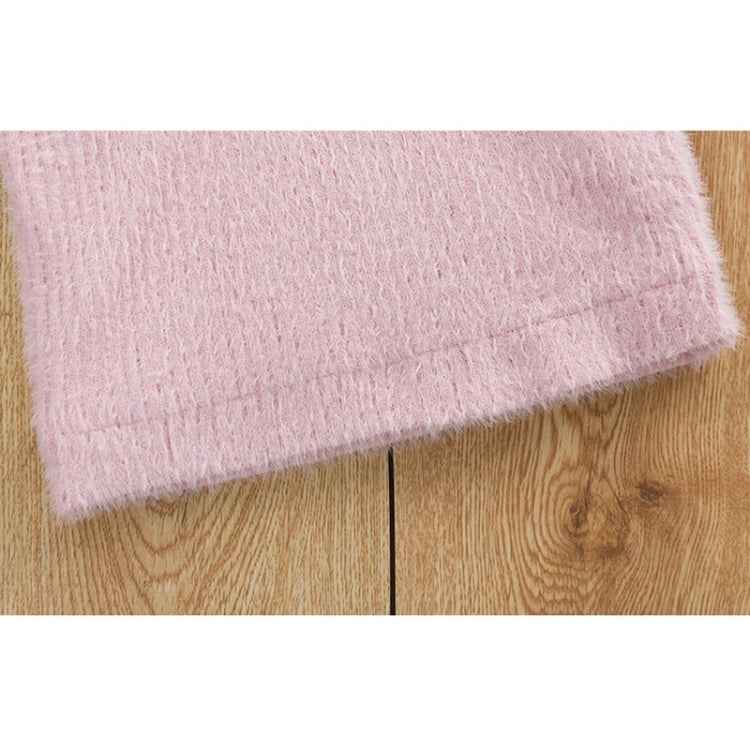 Plus Cashmere Style Letter Pattern Mink Cashmere Children Turtleneck Knitted Sweater