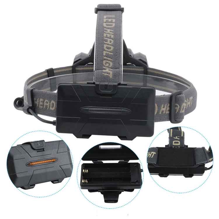 8 LEDs USB Rechargeable Outdoor Lighting Strong Light Night Fishing Headlight