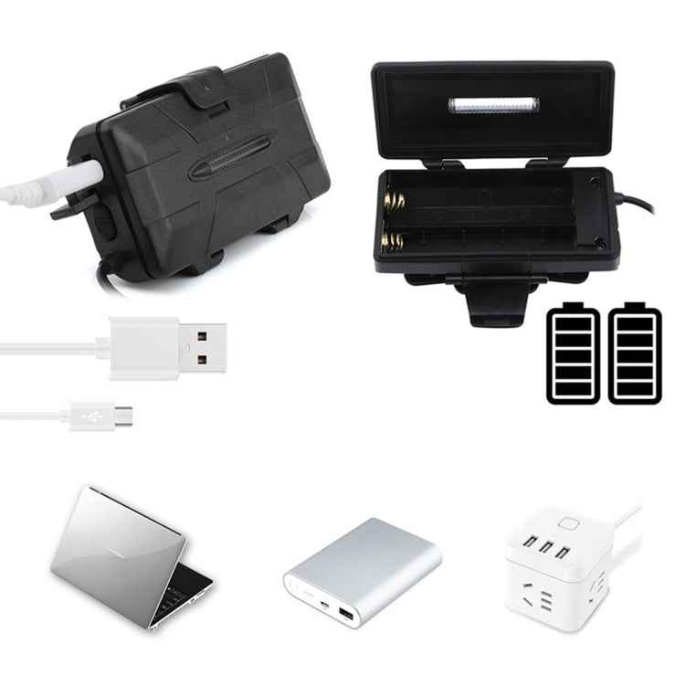8 LEDs USB Rechargeable Outdoor Lighting Strong Light Night Fishing Headlight