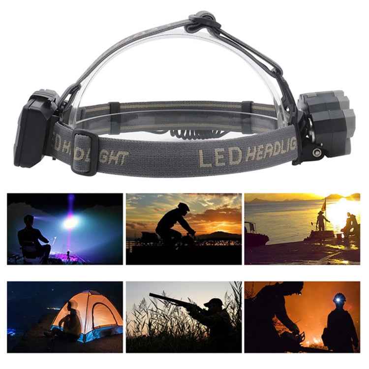 8 LEDs USB Rechargeable Outdoor Lighting Strong Light Night Fishing Headlight