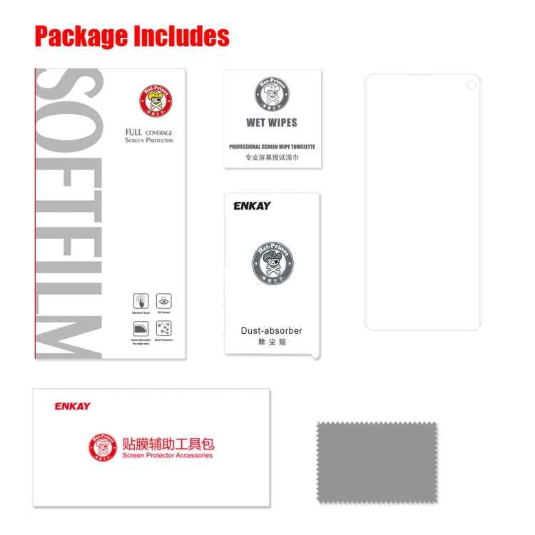 ENKAY Hat-prince 3D Full Screen PET Curved Hot Bending HD Screen Protector Film for Galaxy S10