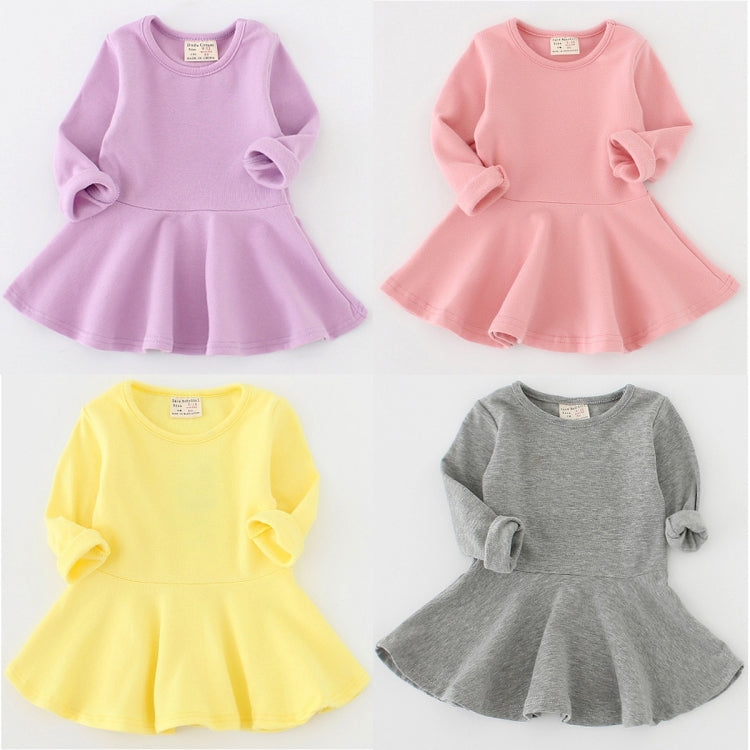 Girls Ruffled Long Sleeve Dress, 80, 86, 92, 98, 104