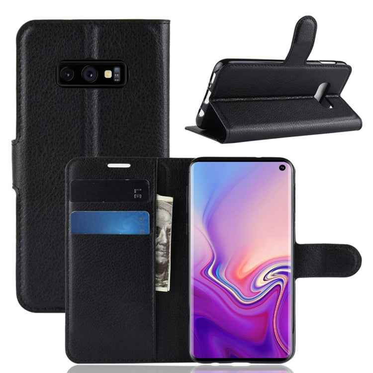 Litchi Texture Horizontal Flip Leather Case For Galaxy S10e