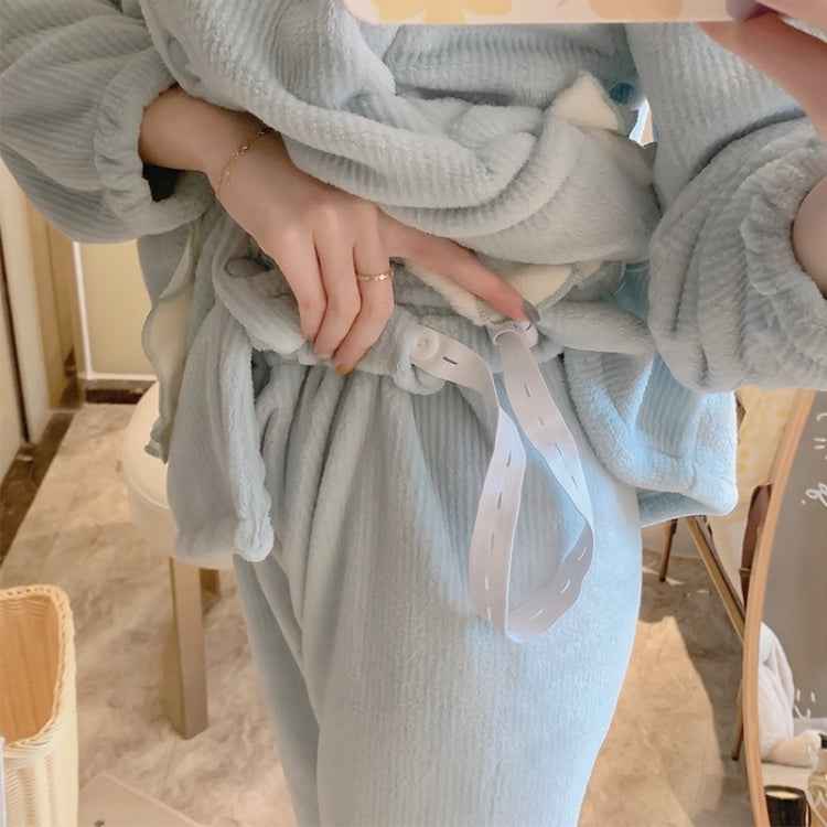 Two-piece Thickened Warm Pajamas For Pregnant Women