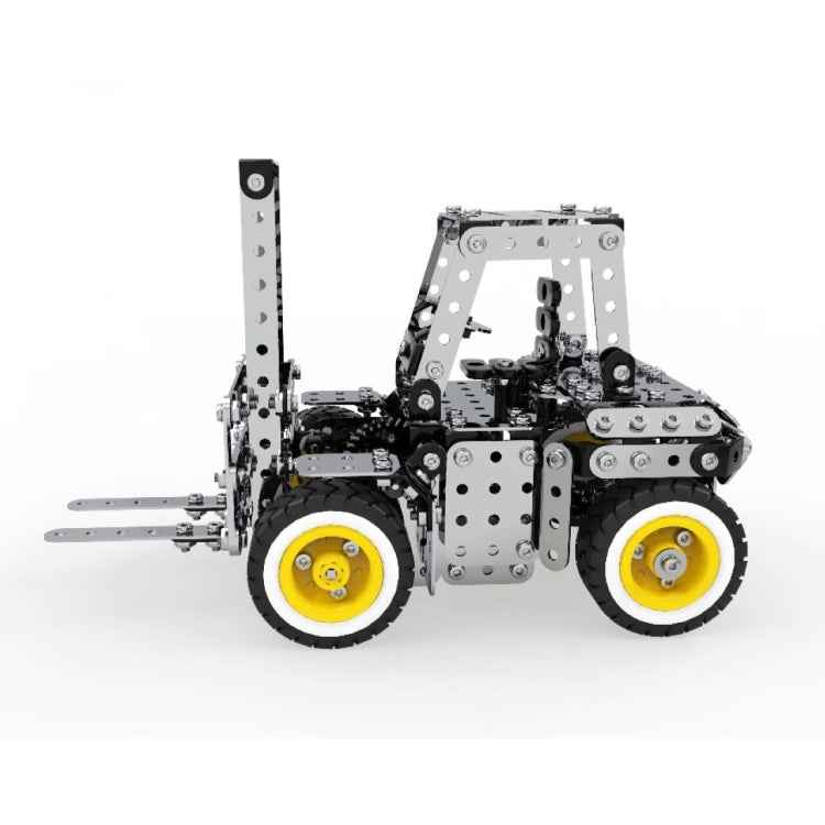 589PCS Stainless Steel Gear Manually Operated Forklift DIY Assembly Building Block Educational Toys Kit for MoFun SW-030